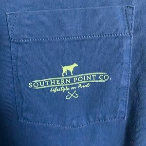 Navy blue dog southern point company t shirt size medium